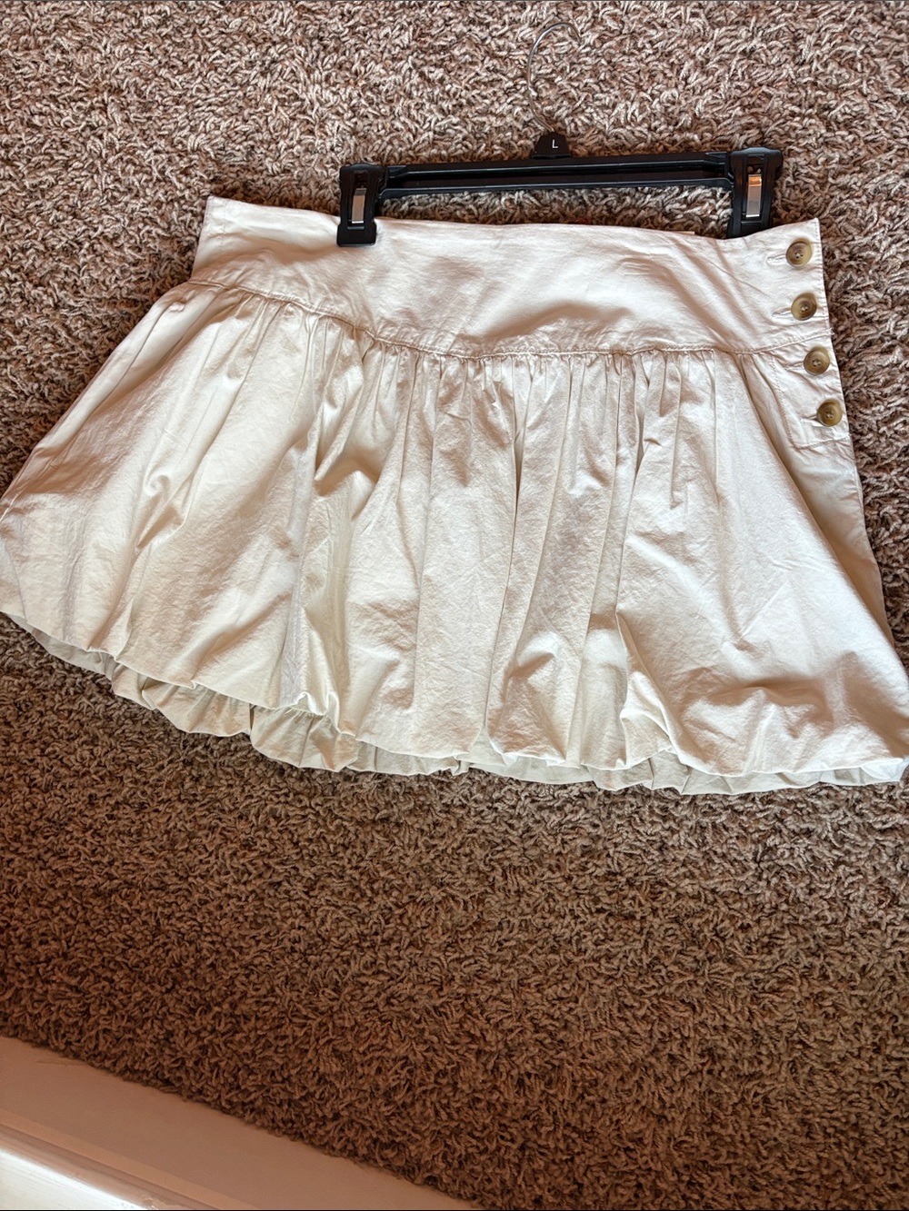 American Eagle Light Cream Bubble Mini Skort